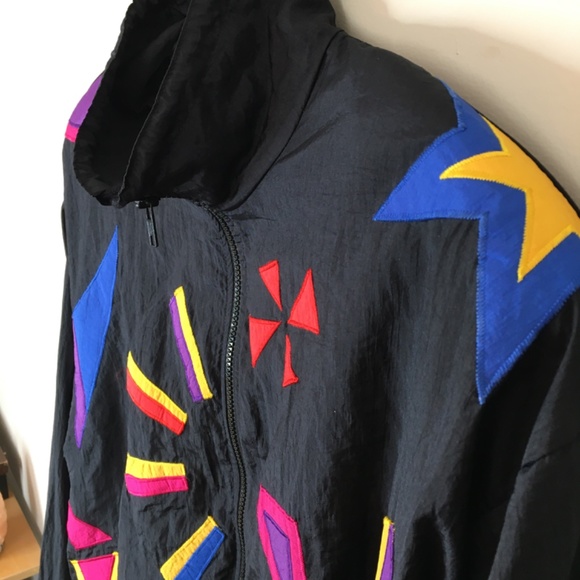Unique 90s geometric shapes North Country jacket size L - Picture 2 of 6